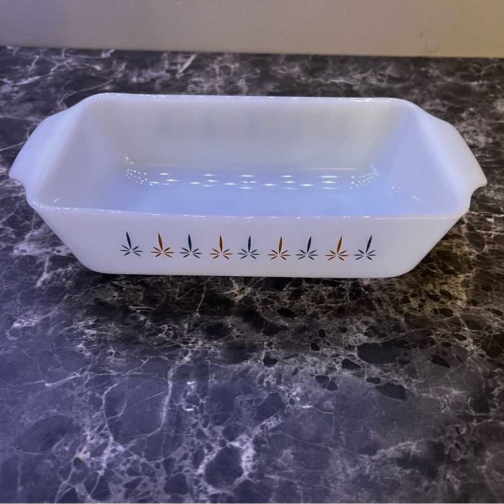 Fire King Candle Glow Loaf Pan
